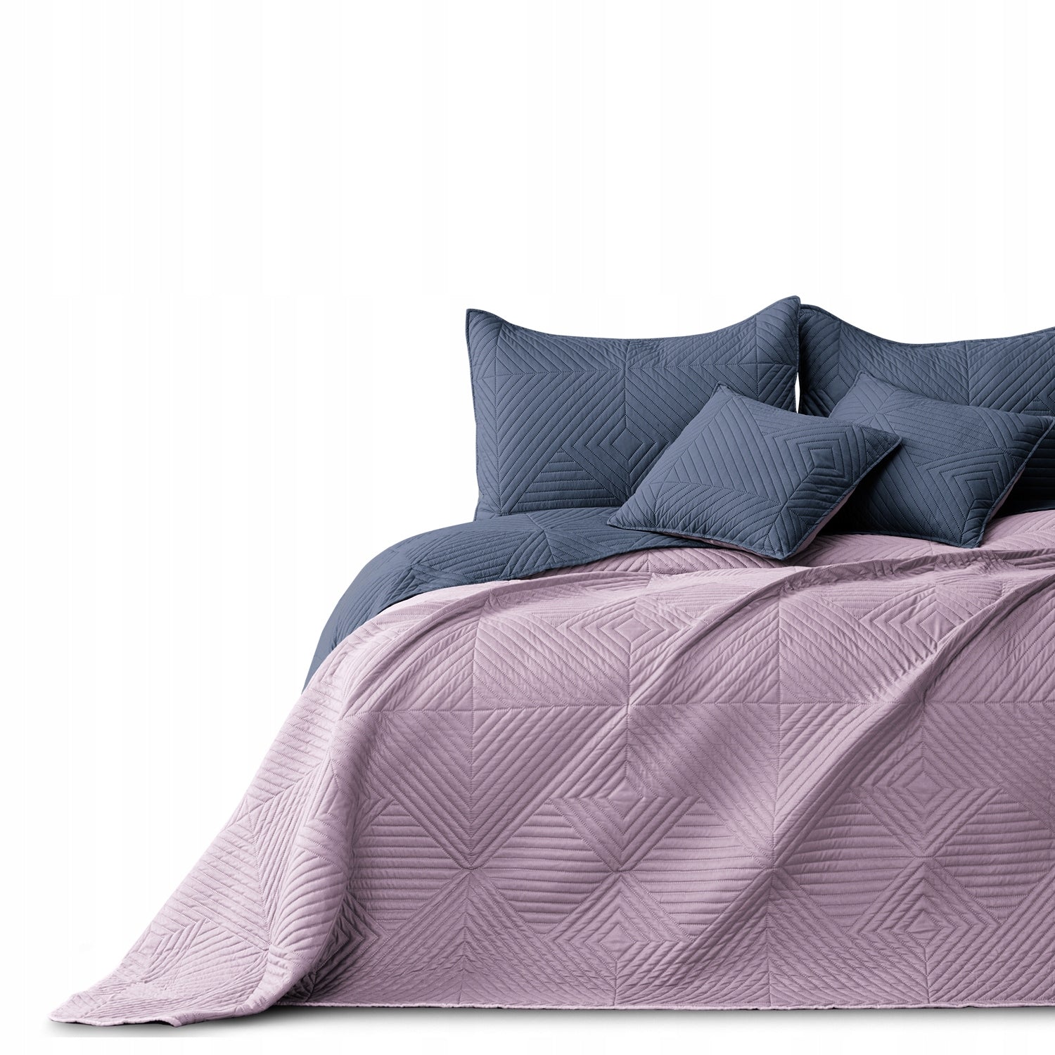 RESTILO Bedspread sofa bed quilted 200x220 Grey Lilac