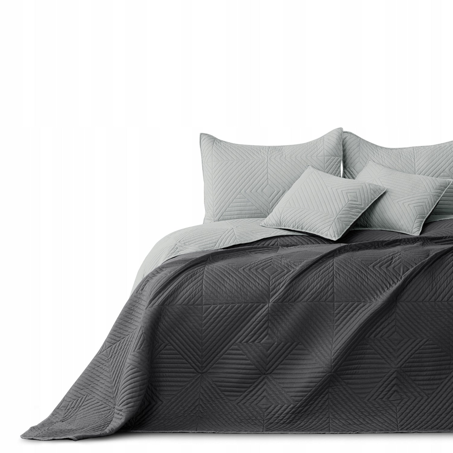 RESTILO Bedspread sofa bed quilted 200x220 Steel Grey