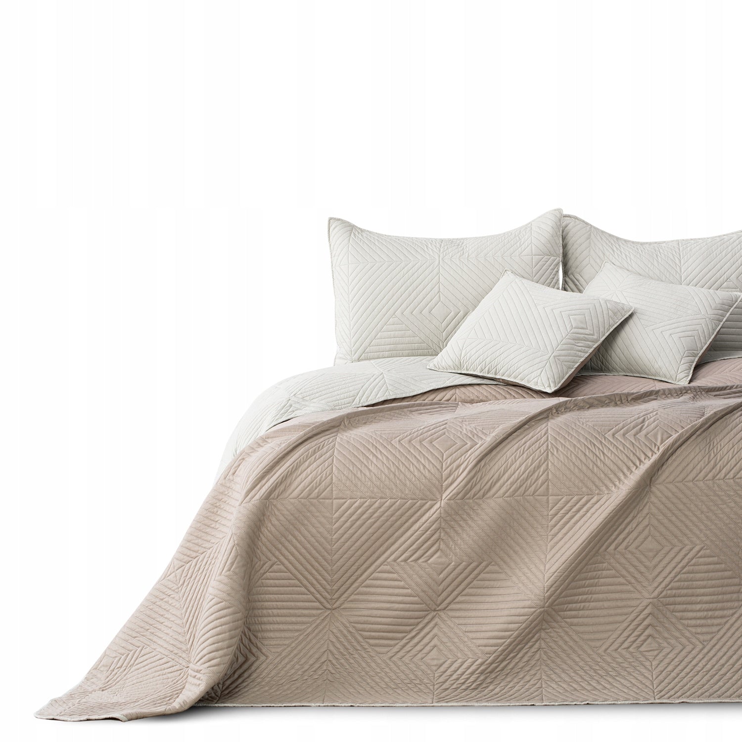RESTILO Bedspread sofa bed quilted sofa 200x220 Beige. Beige
