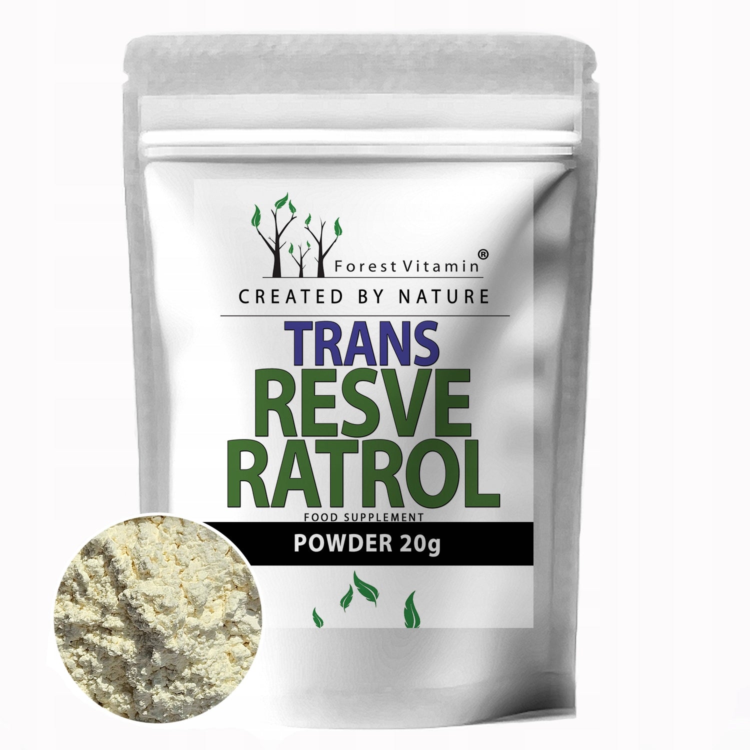 RESVERATROL NATURAL PURE TRANS RESVERATROL 20g KNOTWEED