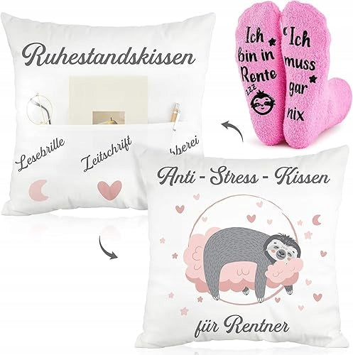 RETIREMENT GIFT SET FOR WOMEN ANTI-STRESS PILLOWCASE