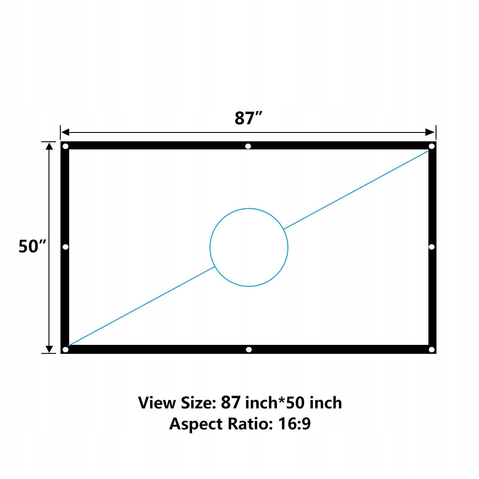 RETRACTABLE PROJECTION SCREEN 100 INCH 16:9 PORTABLE FOR PROJECTOR Brand no brand