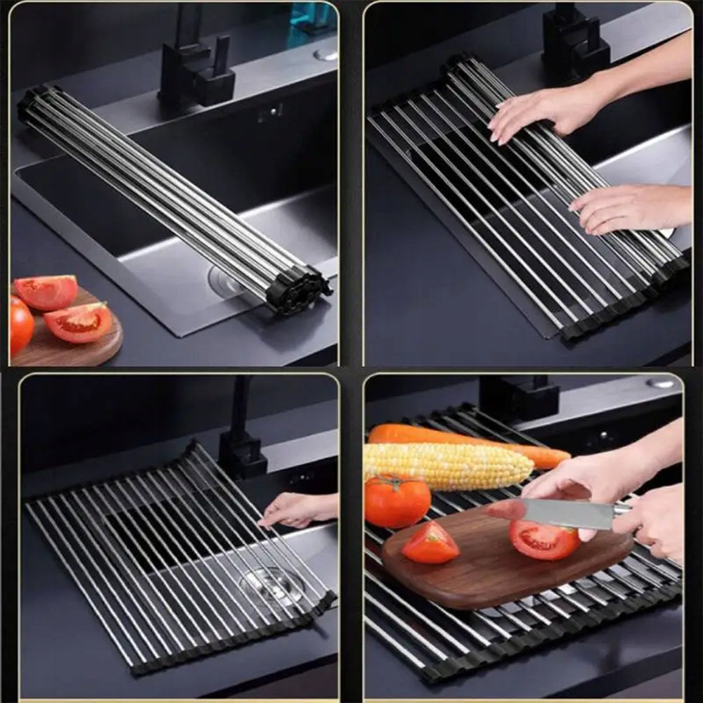 RETRACTABLE SINK DRAINER FOLDING FOR DISH SINK VEGETABLE DISH MAT Brand no brand