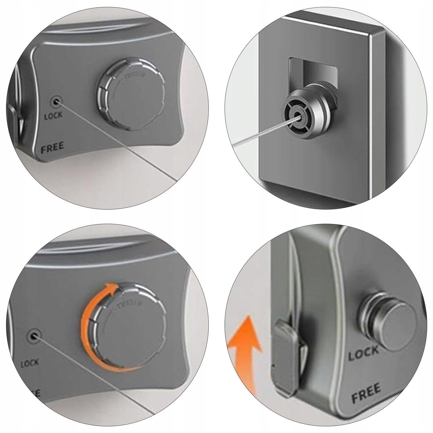 RETRACTABLE WALL CORD FOR DRYING CLOTHES 5.1M CORD FOR BALCONY BATHROOM Kind Balcony