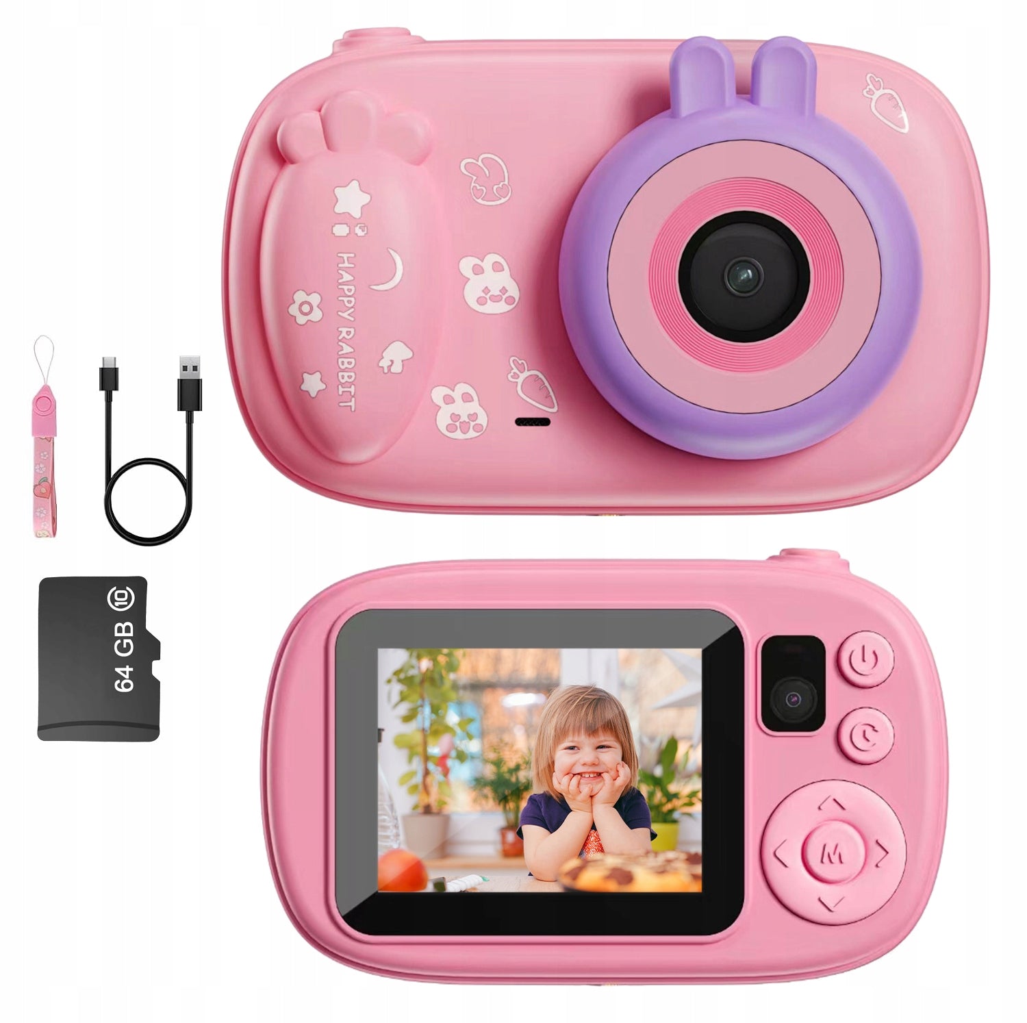 RETRO DIGITAL CAMERA COMPACT 48MP WITH 64GB SD MEMORY CARD