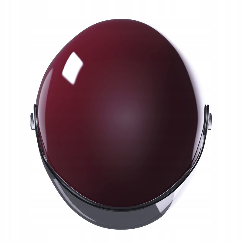 RETRO OPEN HELMET WITH BLEND STORMER CLYDE BURGUNDY GLOSS Size S Manufacturer STORMER