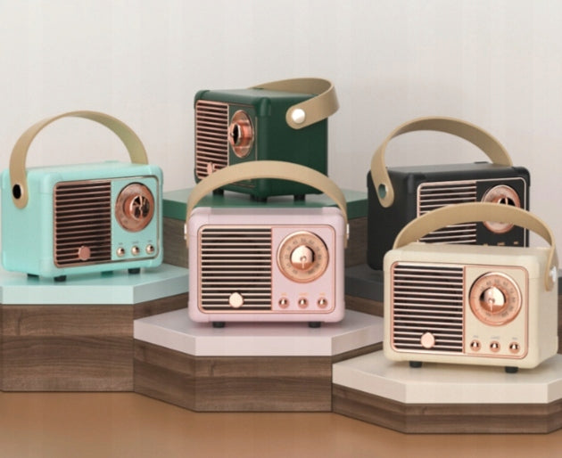 RETRO PORTABLE BLUETOOTH SPEAKER RADIO GIFT Brand Pan i Pani Gadżet