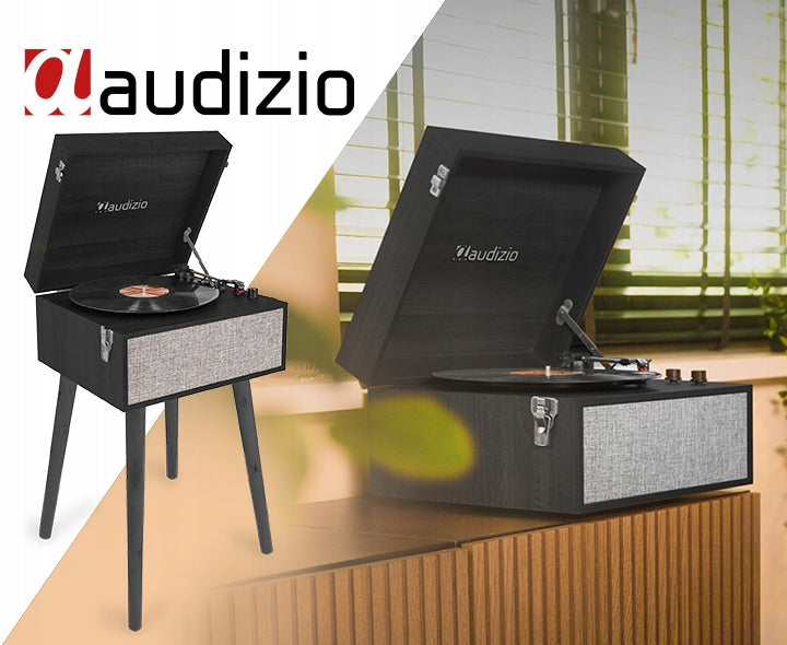 RETRO standing turntable with removable legs Audizio Fremont BT black EAN (GTIN) 8715693357486