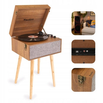 RETRO standing turntable with removable legs Audizio Fremont BT brown