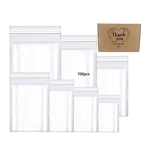 REUSABLE BAGS 700 PCS CLEAR ZIPPER SLIDE KITCHEN Brand no brand