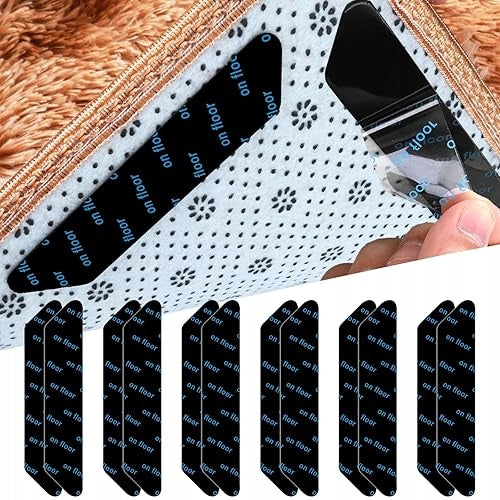 REUSABLE CARPET ANTI-SLIP TAPE 12PCS for Home