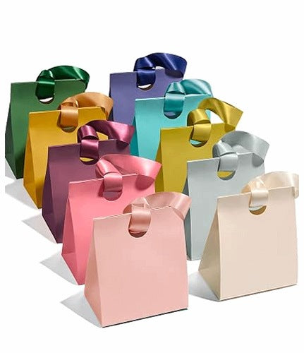 REUSABLE COLOR GIFT PAPER BAGS FOR PACKING 10