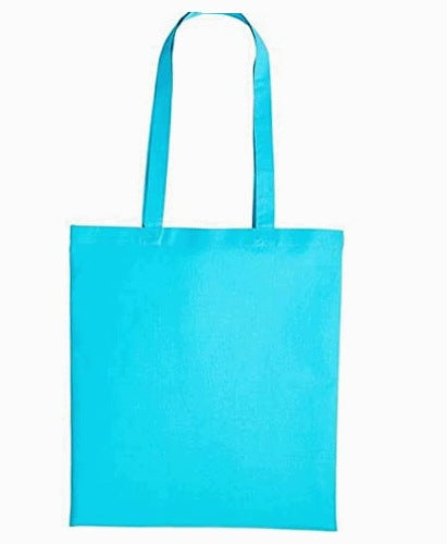 REUSABLE COTTON SHOPPING BAG MEDIUM TURQUOISE
