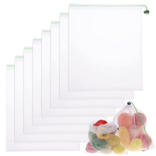 REUSABLE FRUIT VEGETABLE MESH BAGS SET OF 8 Brand no brand
