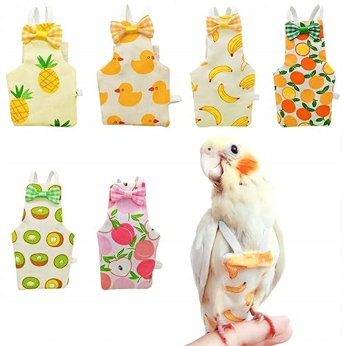 REUSABLE PARROT DIAPERS 6 PIECES WATERPROOF FAE PARAKEETS