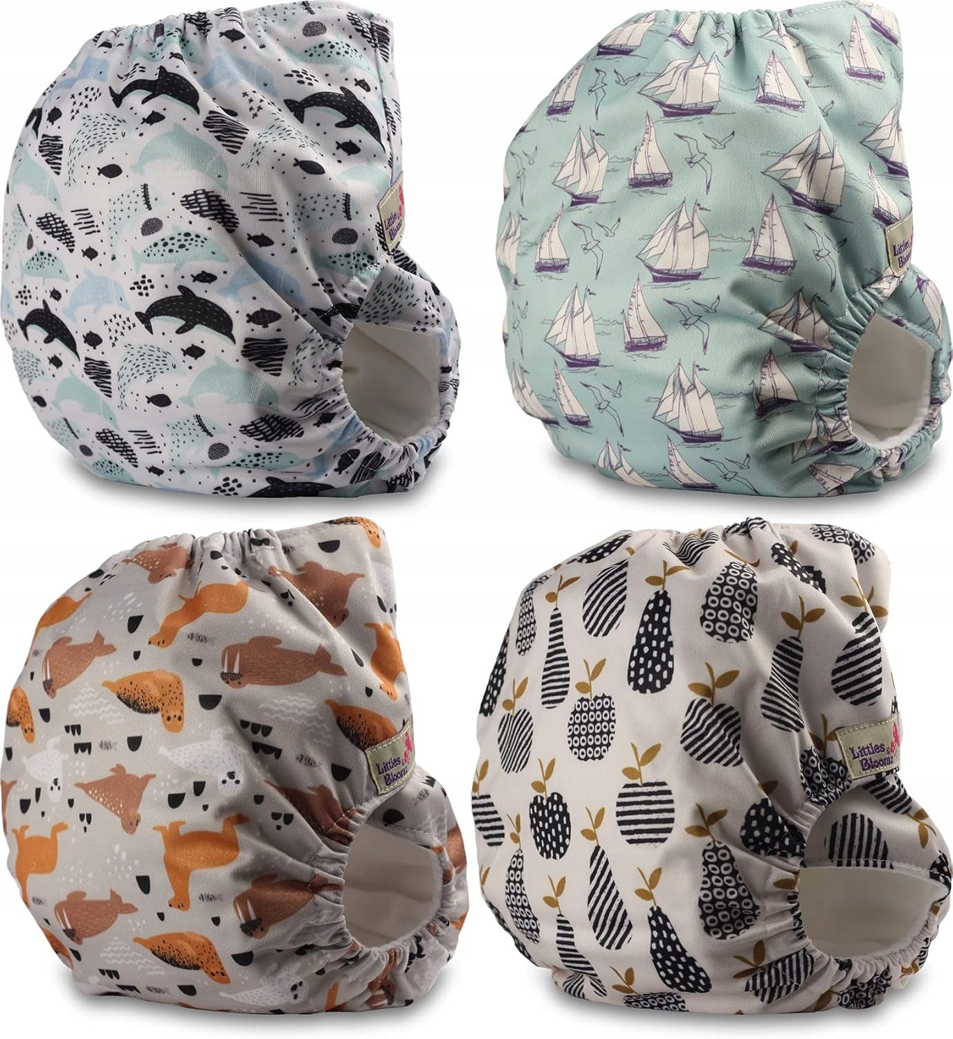 REUSABLE POCKET DIAPERS 4PCS ADJUSTABLE Brand no brand