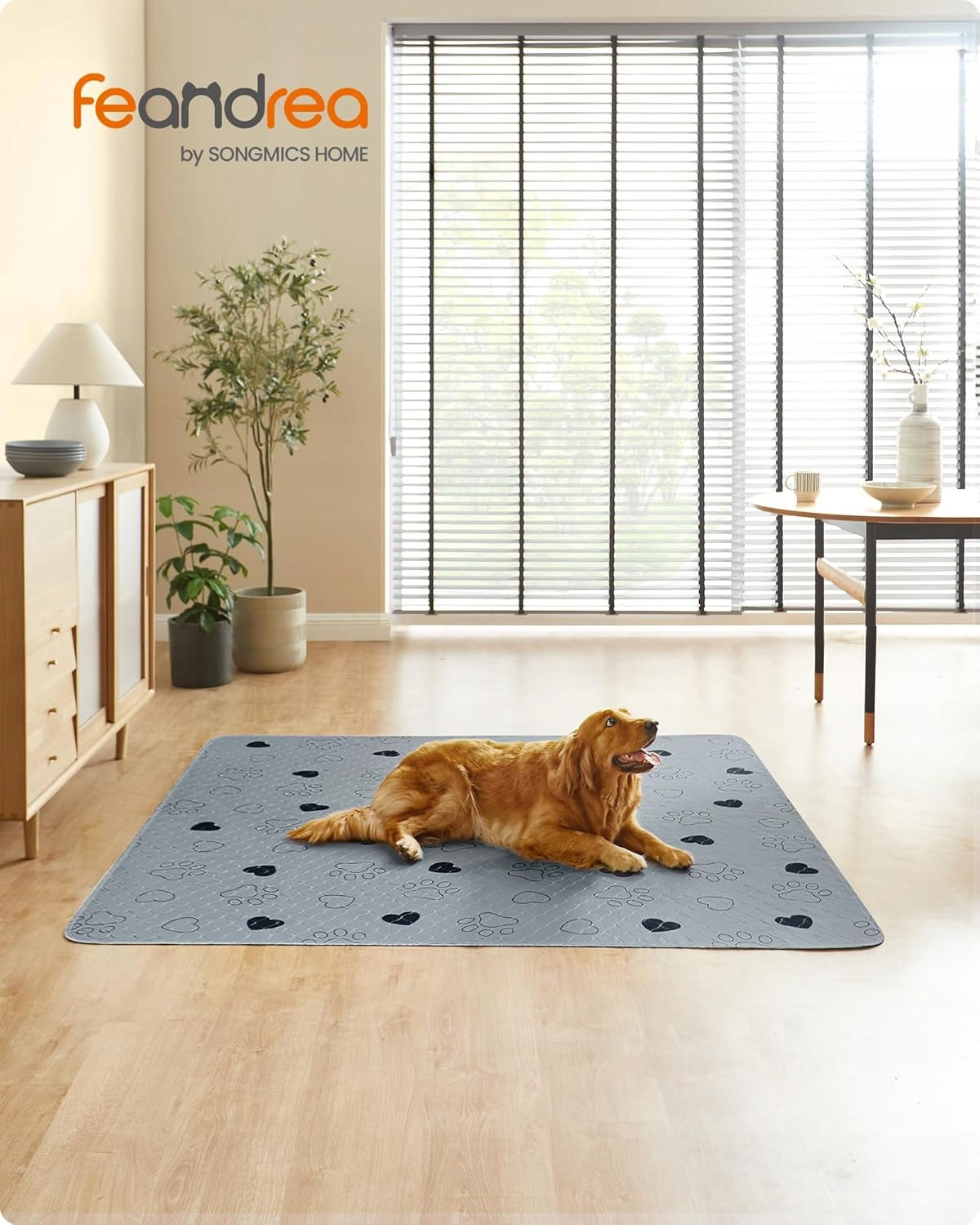REUSABLE SUPER ABSORBENT DOG MAT 183 x 183cm 2PCS XXXL NON-SLIP Color gray