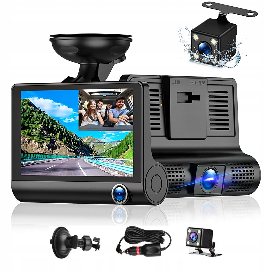 REVERSING CAMERA CAR DVR MONITOR FULL HD FRONT REAR 3 CAMERAS Brand no brand