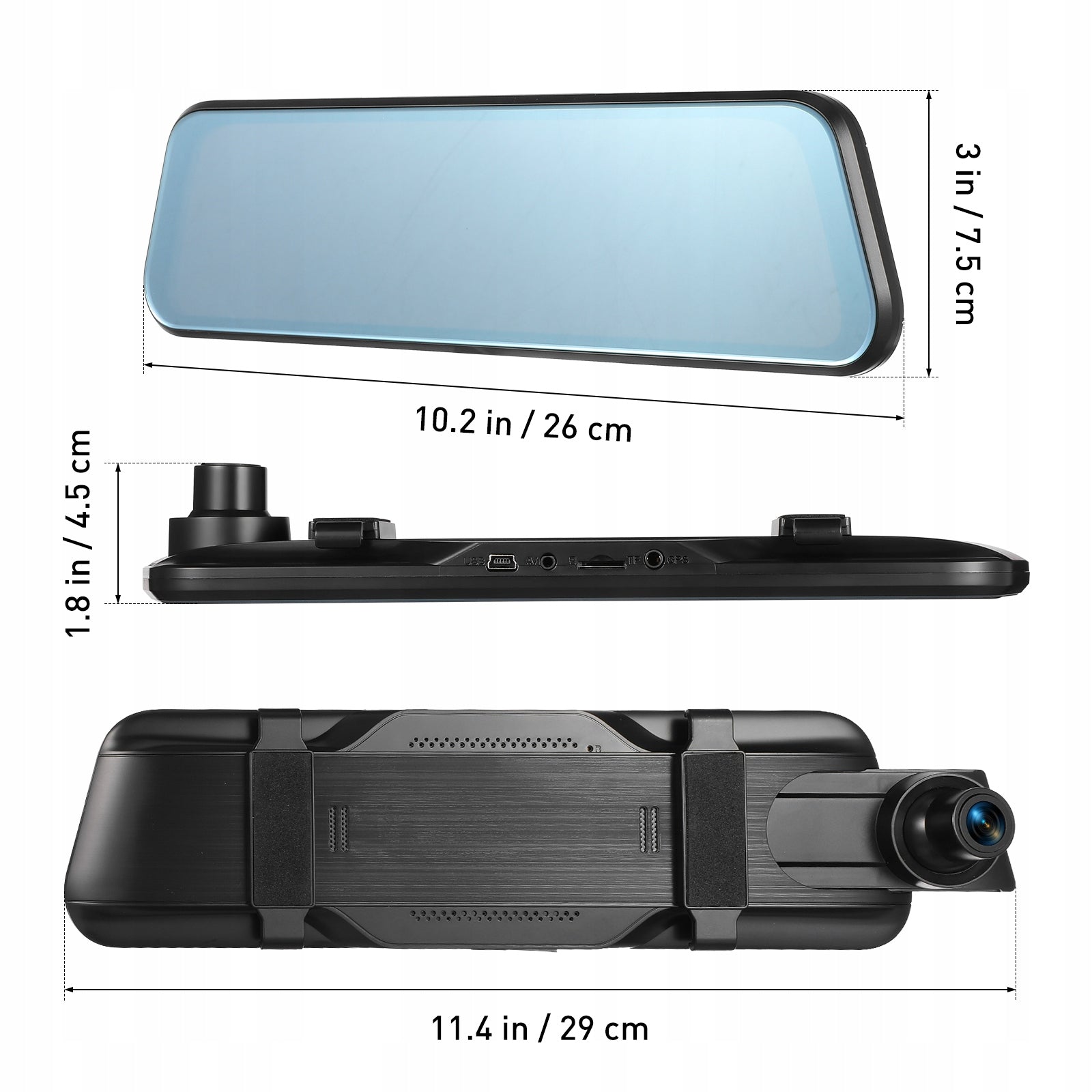 REVERSING CAMERA MIRROR DRIVING RECORDER 10” VIDEO RECORDER 1080P WIFI Brand no brand