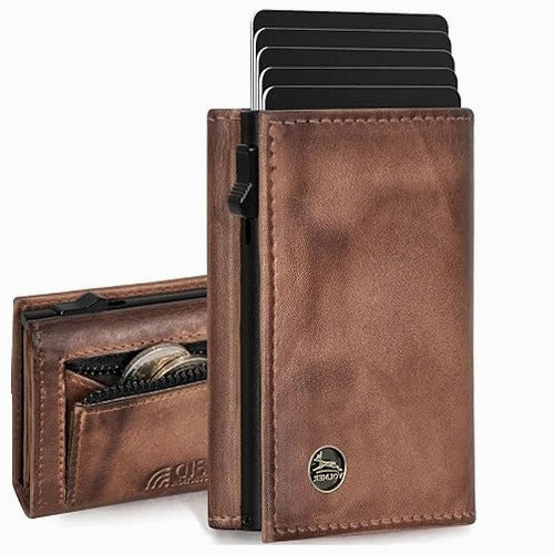 RFID ALUMINUM LEATHER CARD CASE FOR MEN AND WOMEN plastic