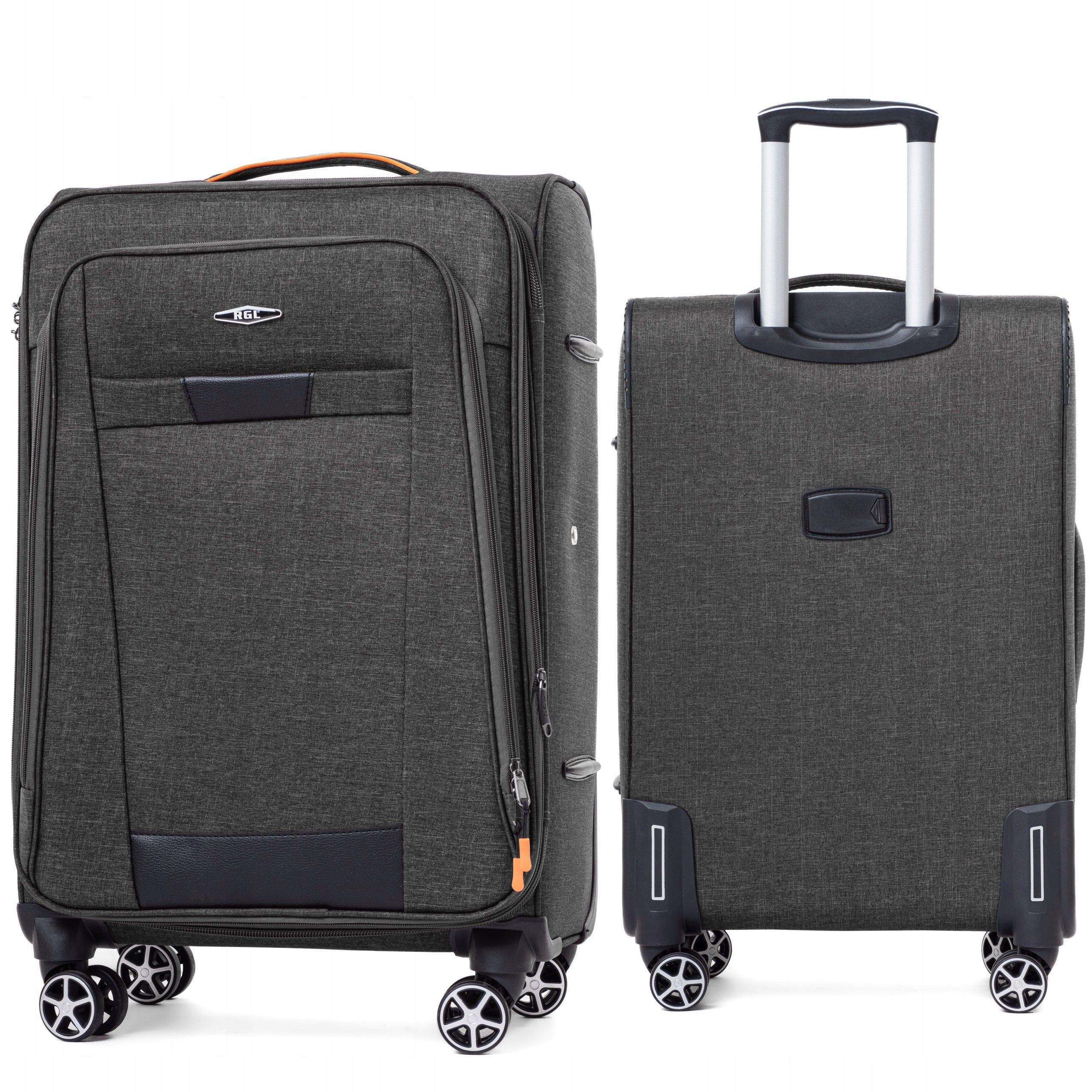 RGL Large travel suitcase roomy material on 4 WHEELS XXL BAG Brand RGL