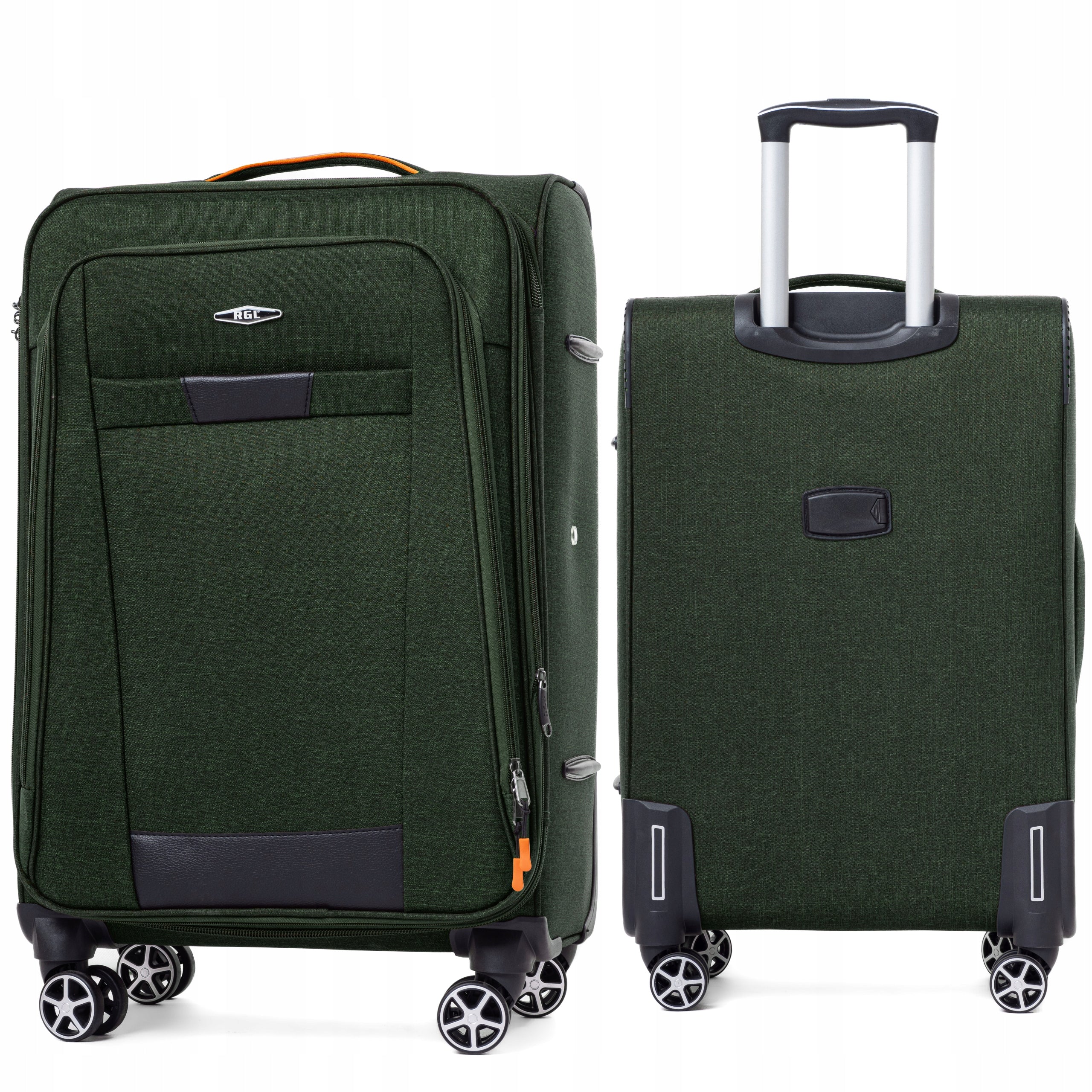 RGL Large travel suitcase roomy material on 4 WHEELS XXL BAG Height 77 cm