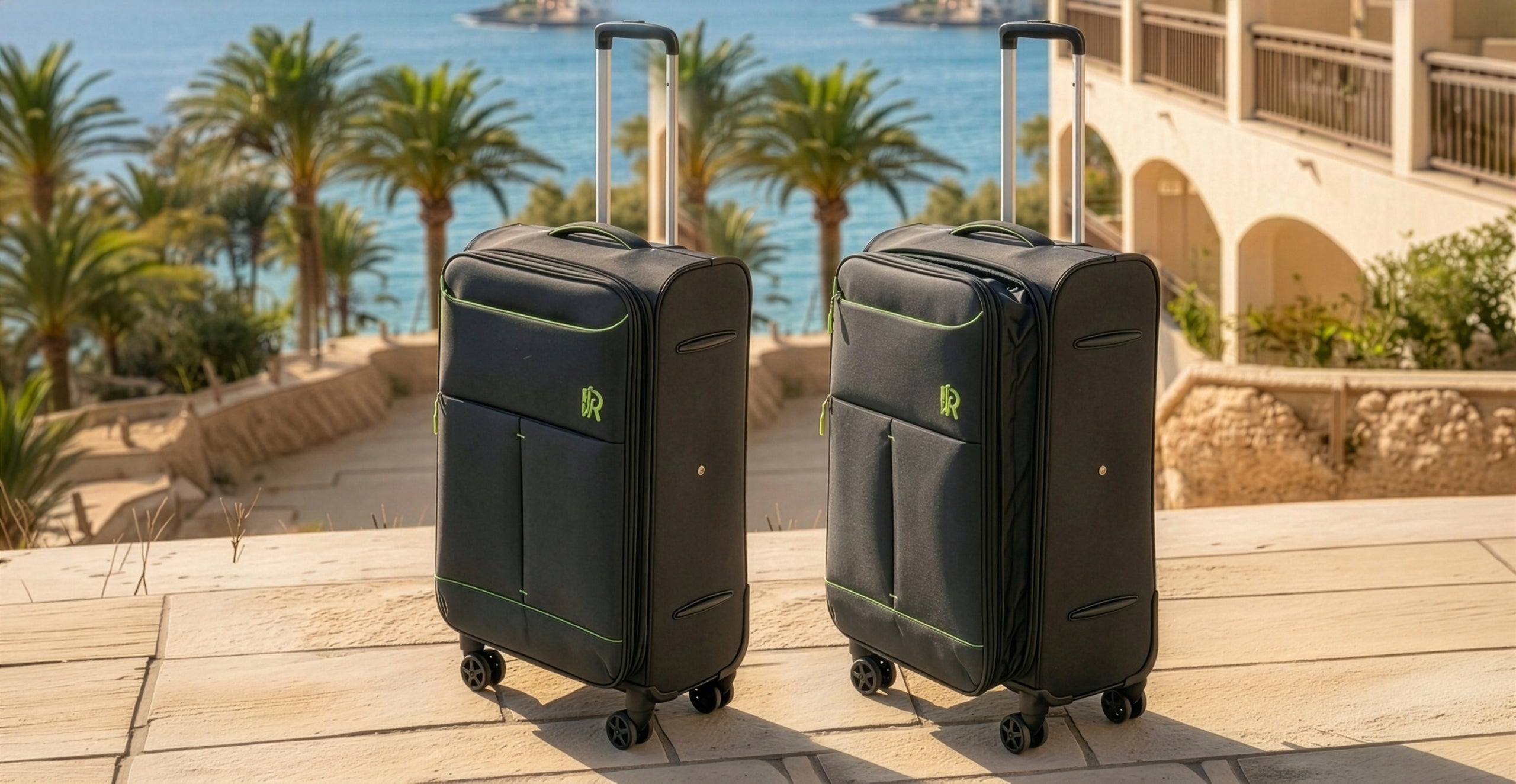 RGL S-040 XL MEDIUM SUITCASE TRAVEL LUGGAGE MATERIAL BAG 4 WHEELS CIPHER Kind soft