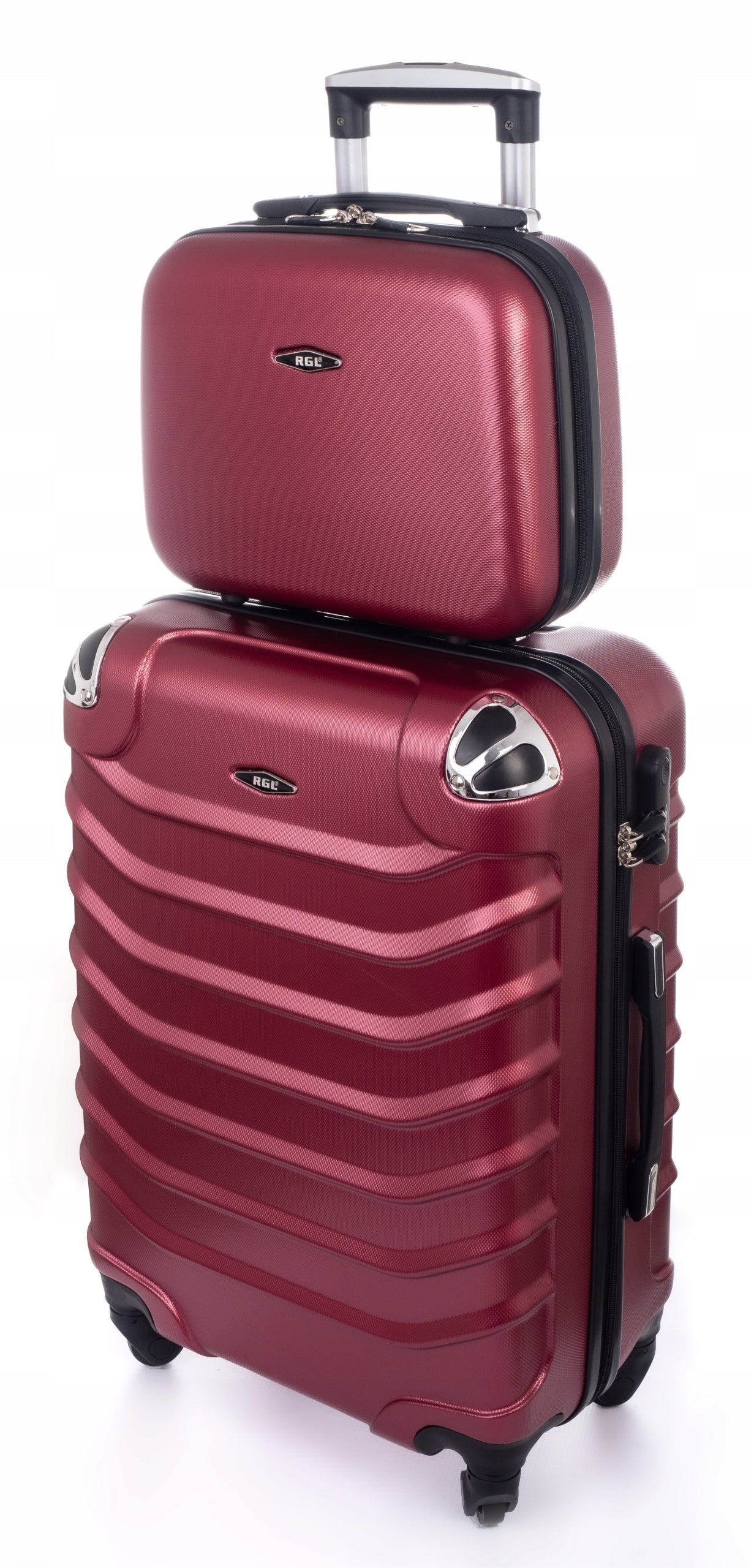 RGL Set of 2in1 Small Cabin Suitcase L + CHEST COSMETIC BAG LUGGAGE