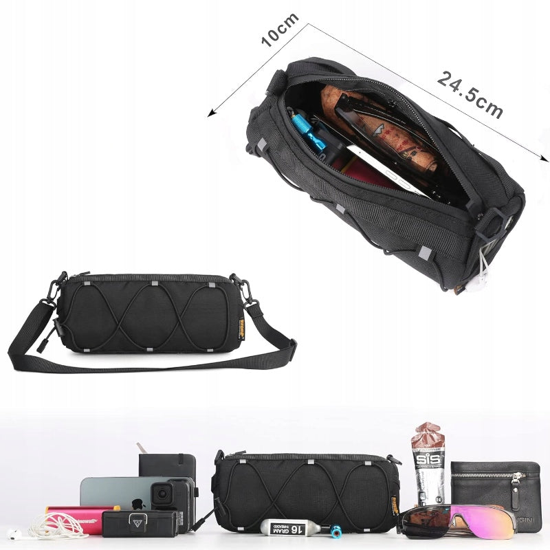 RHINOWALK BICYCLE HANDLEBAR POUCH BICYCLE BAG WITH BELT ROOMY 2L Model SAKWA ROWEROWA NA KIEROWNICĘ TUBA BKBK