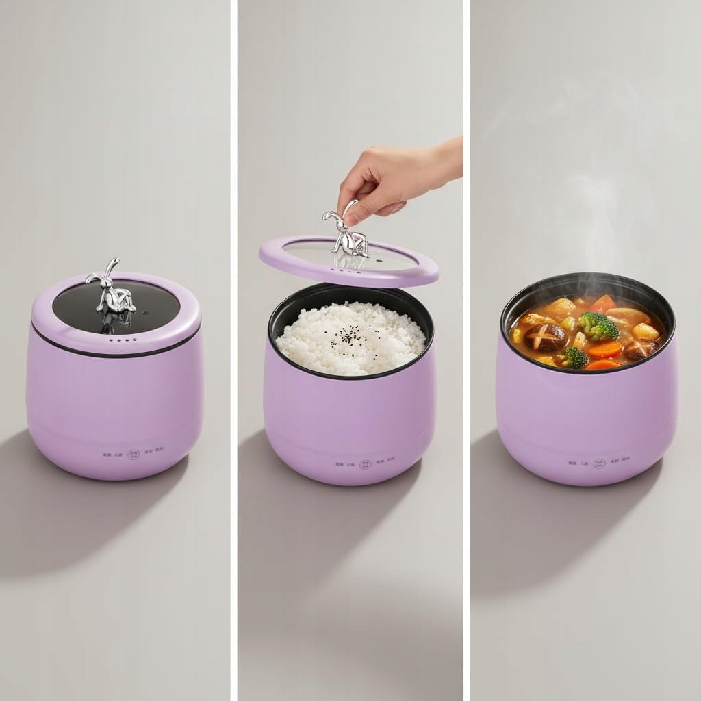 RICE COOKER 1,8L COMPACT FOR 2 PERSONS PURPLE