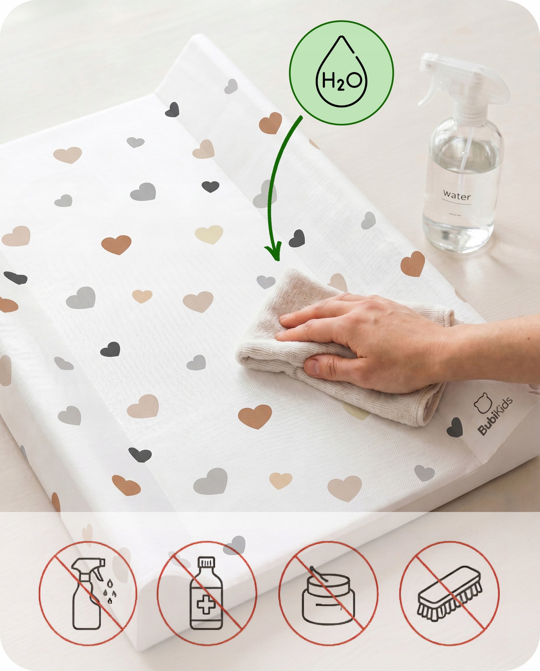 RIGID PROFILED HARD CHANGING TABLE 70x47 FOR WATERPROOF COT Medical device no