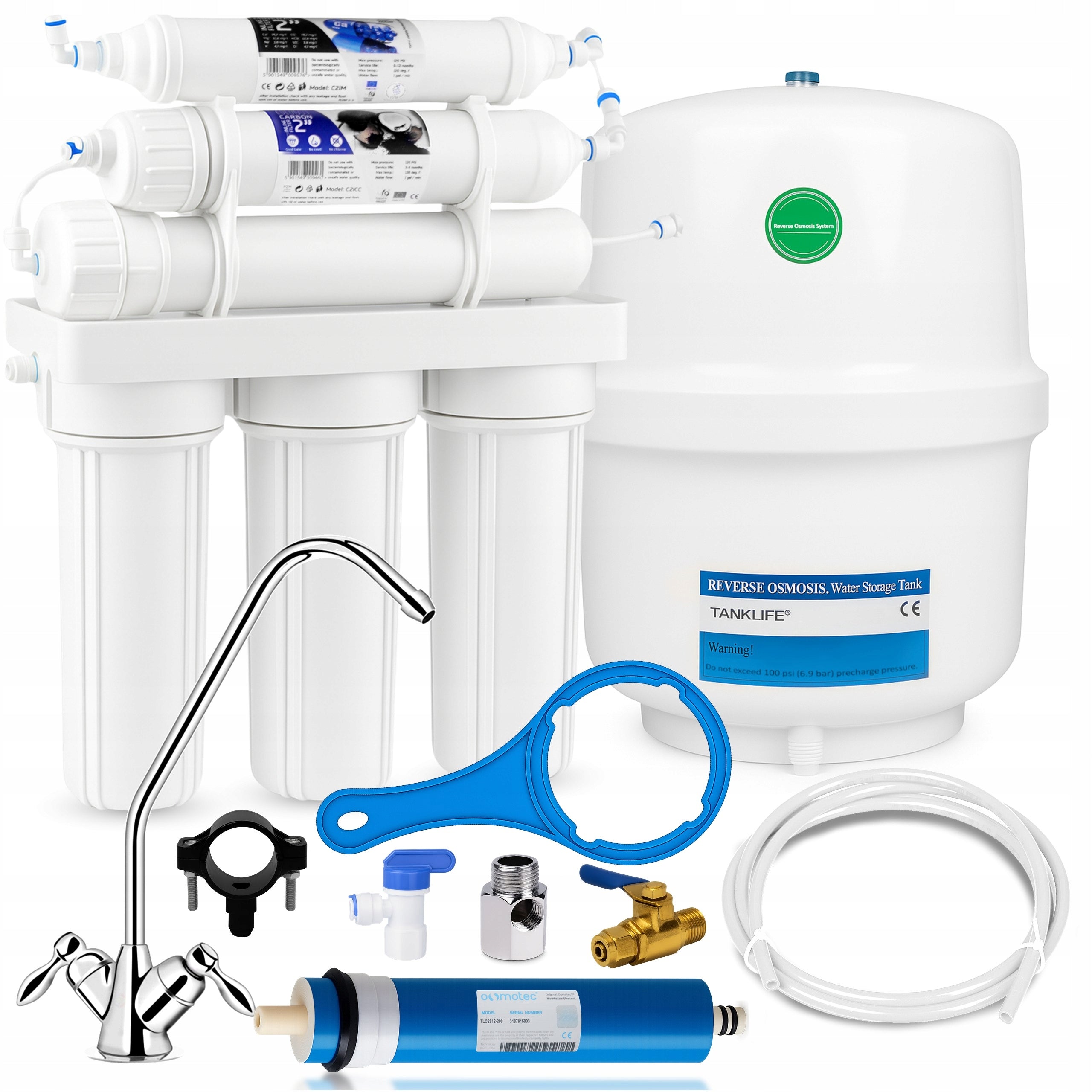 RO6 Filter with Mineralizer 75 GPD Reverse Osmosis Under Sink for Kitchen 6 ST Packaging status original