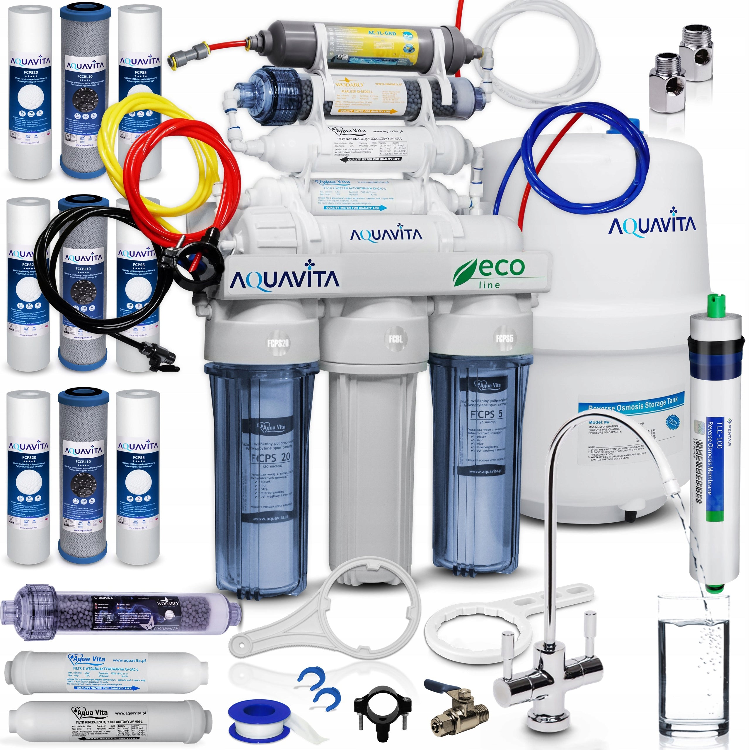 RO8 WATER FILTER OSMOSIS IONIZER STRUCTURING AQUA VITA REDOX MINERALS