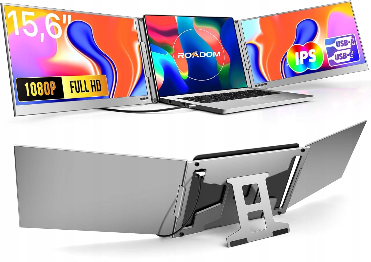ROADOM Z80A Triple Monitor 15,6" FHD IPS USB-C for Laptop Packaging status original