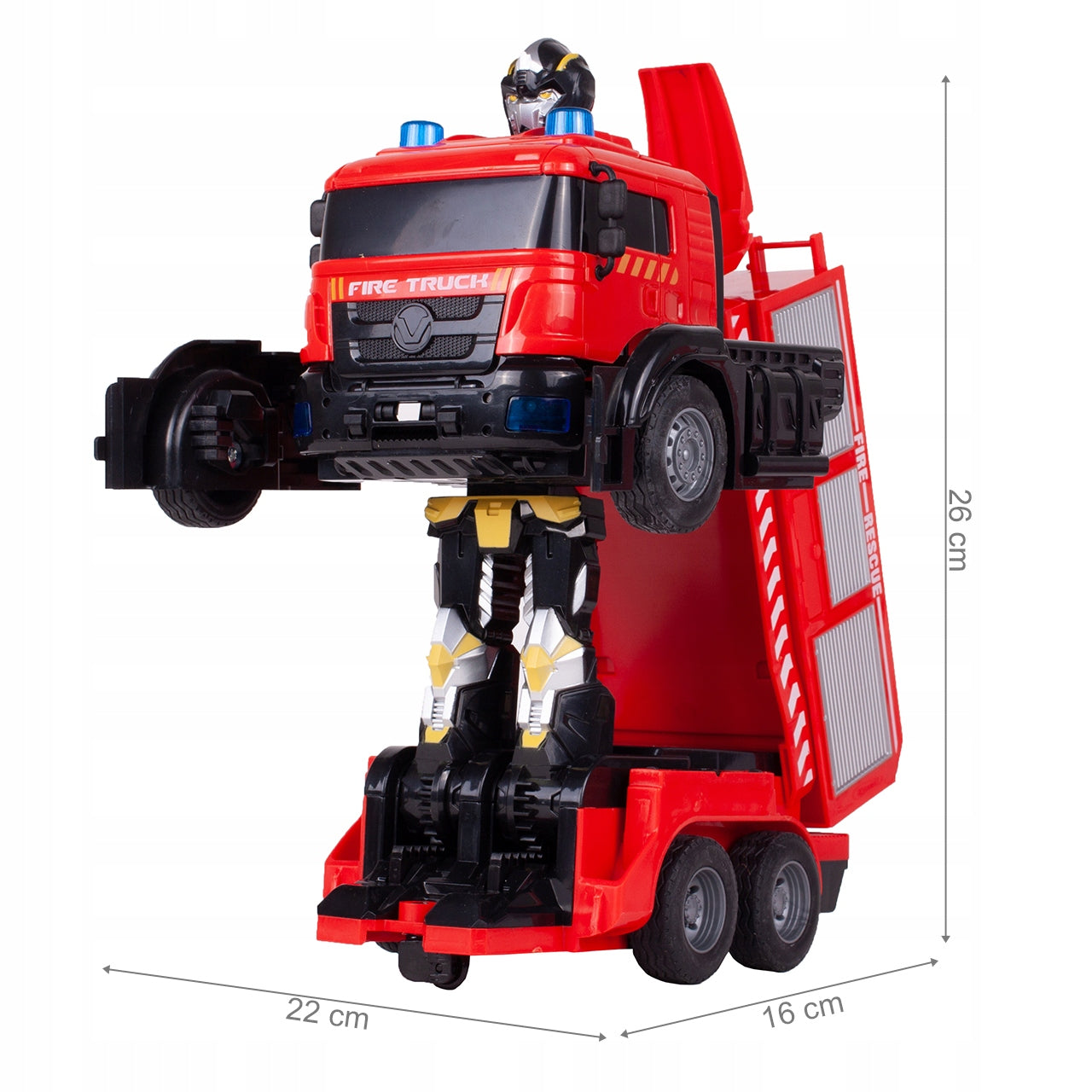 ROBOT AUTOBOT TRANSFORMING CAR FIRE BRIGADE TO REMOTE CONTROL Packaging status original