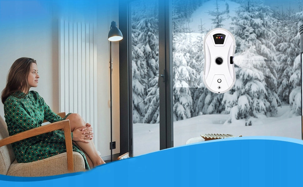 ROBOT CLEANING ROBOT FOR CLEANING WINDOWS AND WINDOWS WHITE THREE MODES 290*144*93 Dominant color white