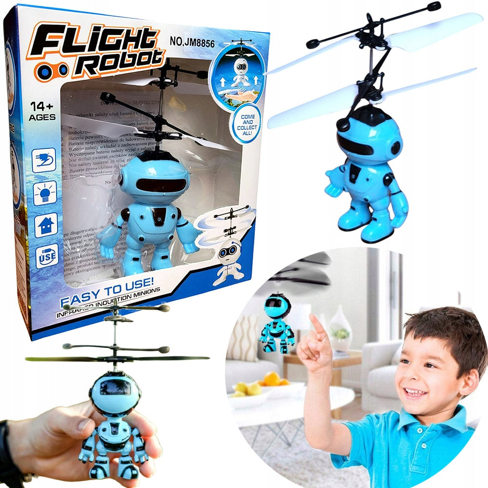 ROBOT FLYING OVER HAND TOY FOR CHILDREN USB UFO CABLE CONTROLLED BY HAND