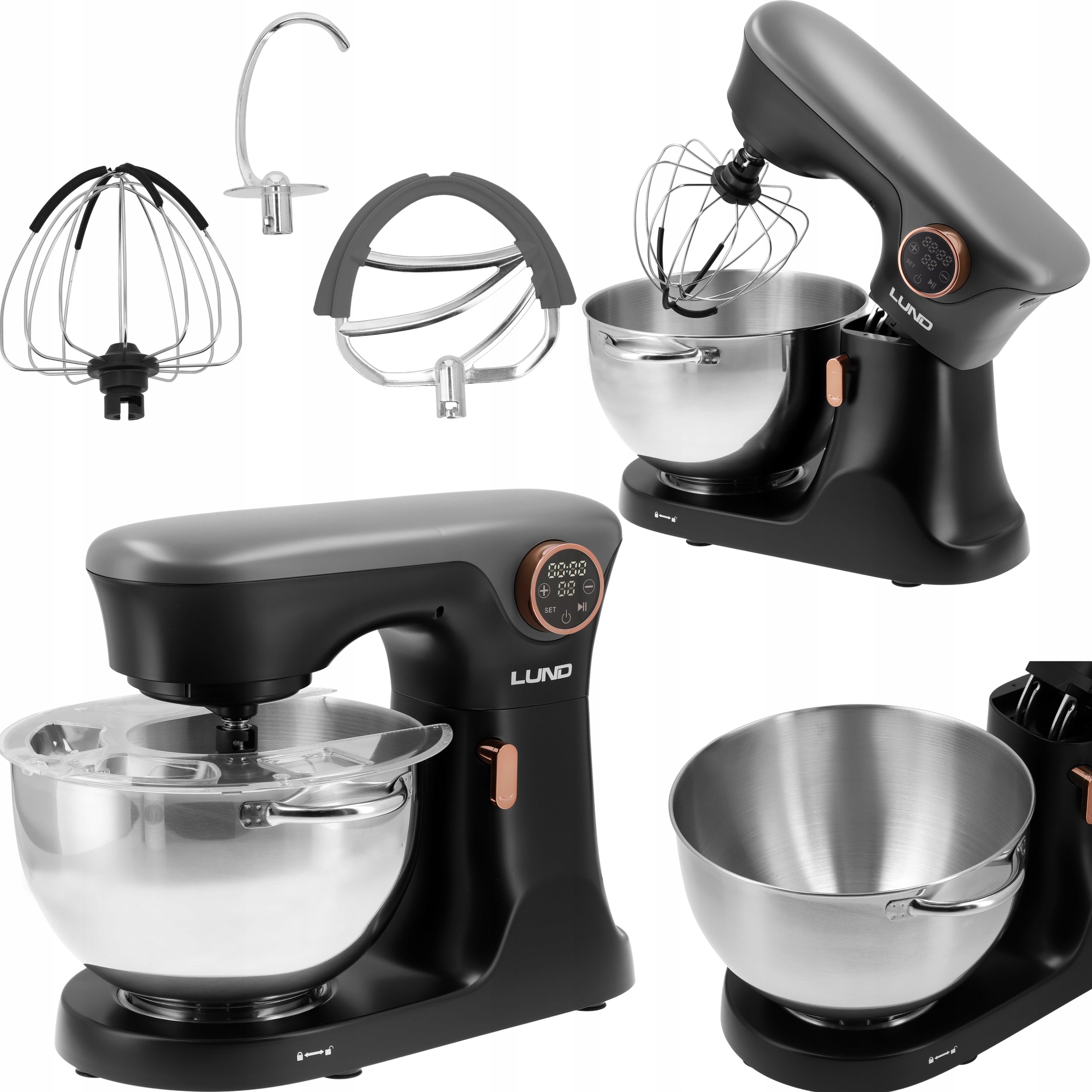 ROBOT FOOD PROCESSOR PLANETARY MIXER 6L POWER MAX. 3000W 10 SPEED TIMER LED