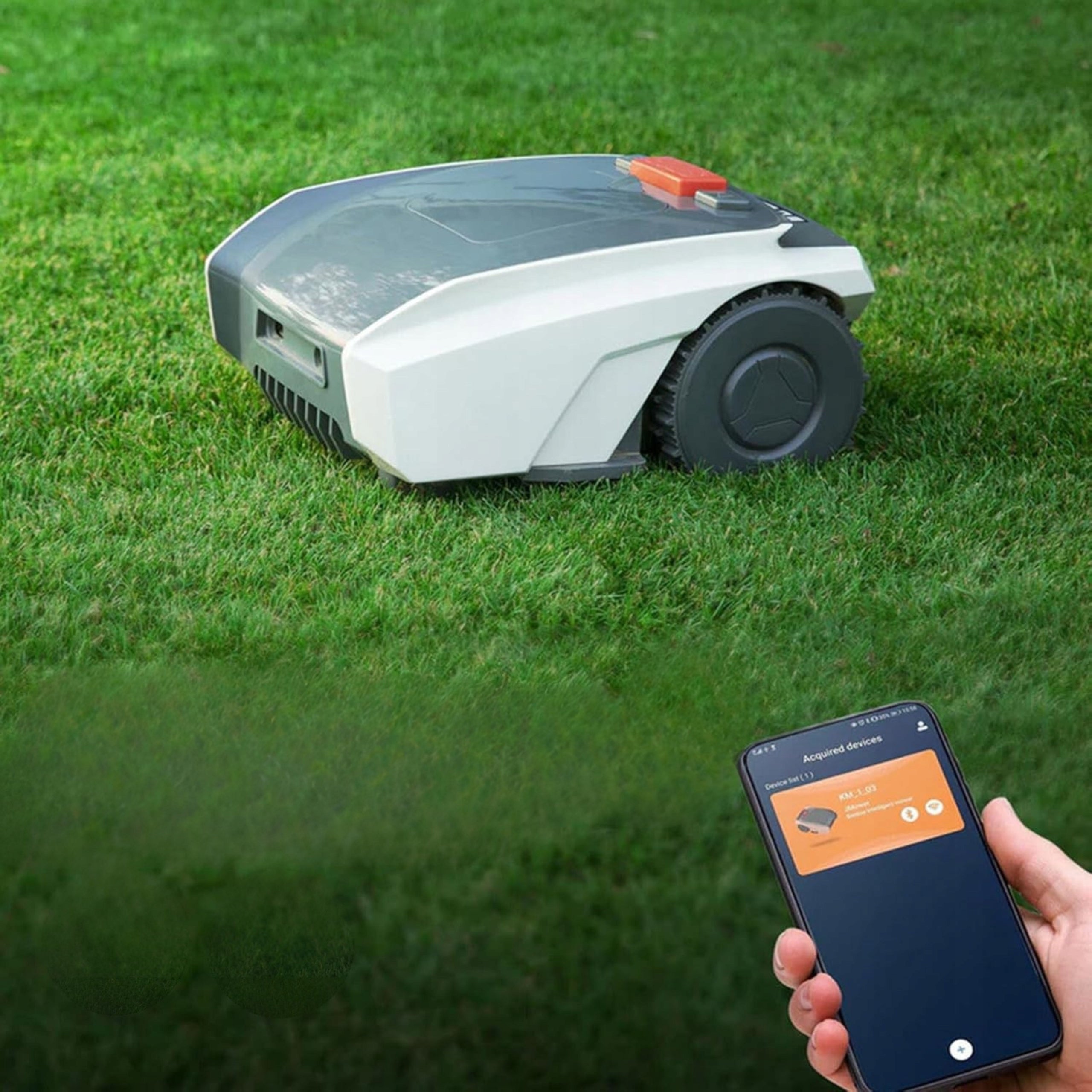 ROBOT MOWING LAWN MOWER WITHOUT CABLE WIFI APPLICATION OWLMOW M18EX Packaging status original