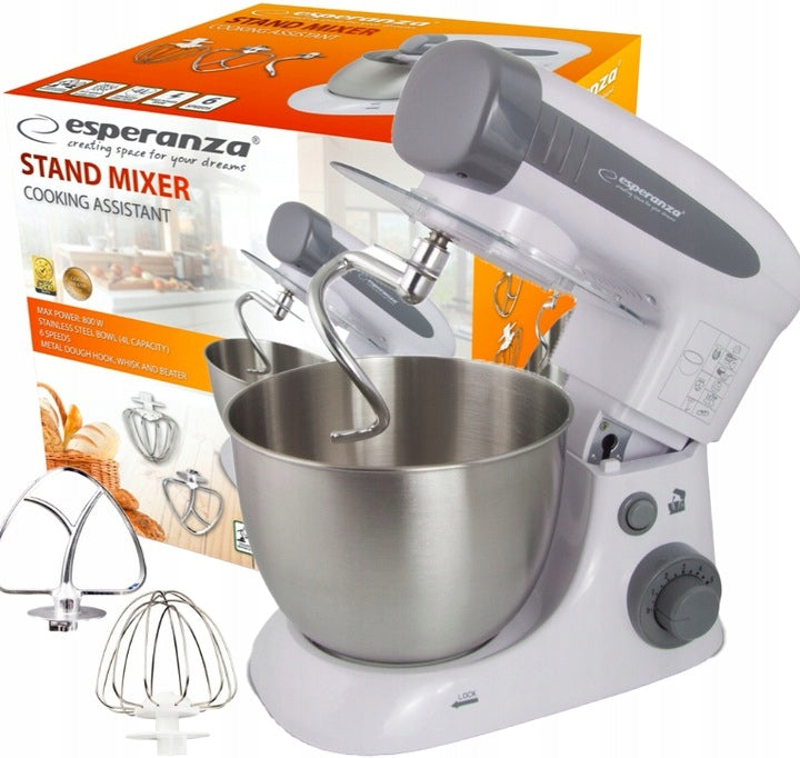 ROBOT PLANETARY KITCHEN MIXER POWERFUL 800W SOLID LARGE BOWL 3 STIRRERS