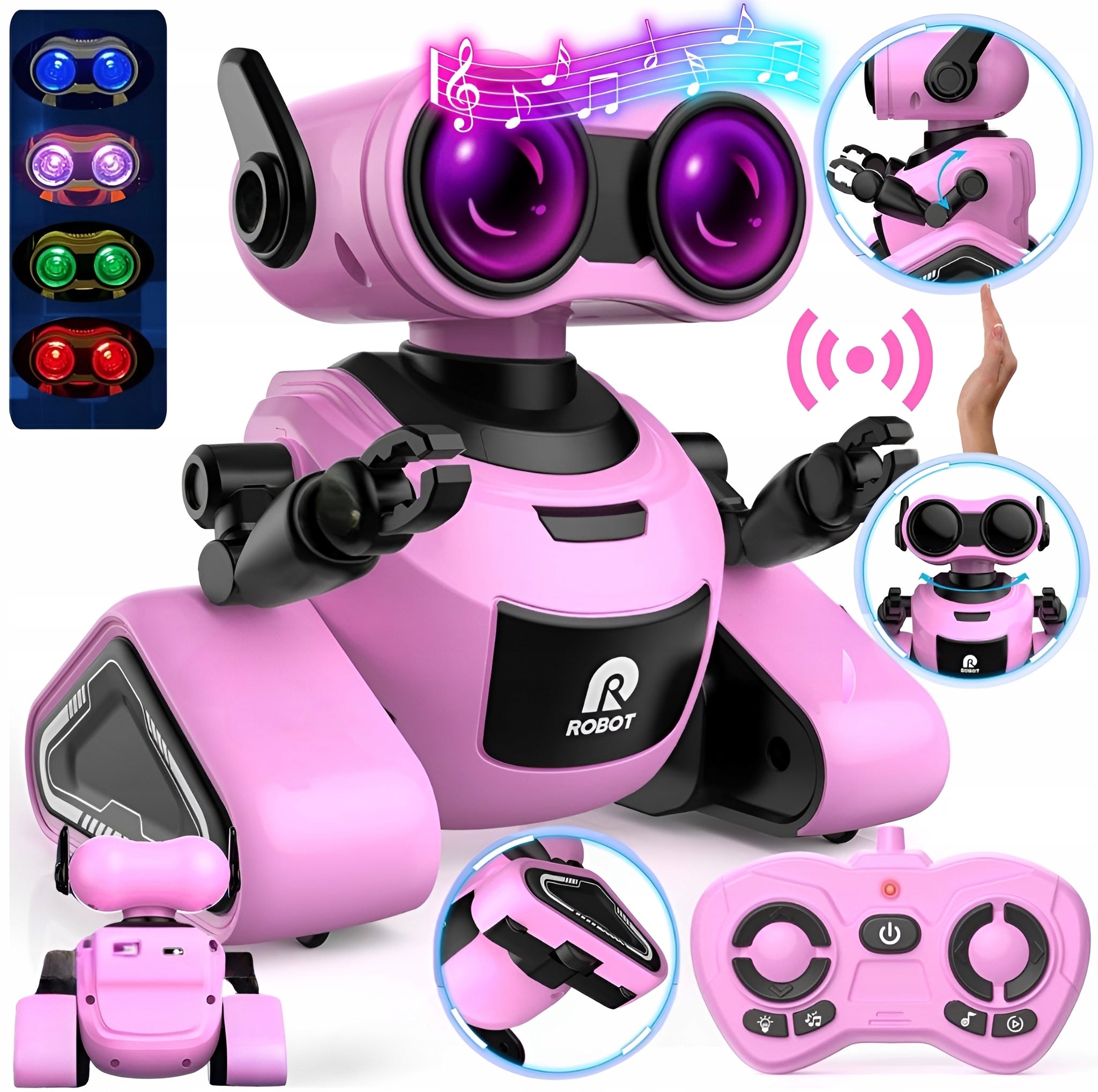 ROBOT REMOTE CONTROLLED INTERACTIVE ON REMOTE CONTROL LED MUSIC CONTROLLED BY GESTURES
