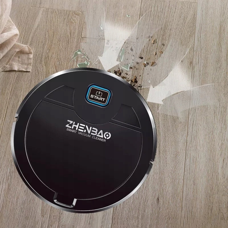 ROBOT VACUUM CLEANER MINI SMART ROBOT VACUUM CLEANER USB CHARGING, BLACK Packaging status original