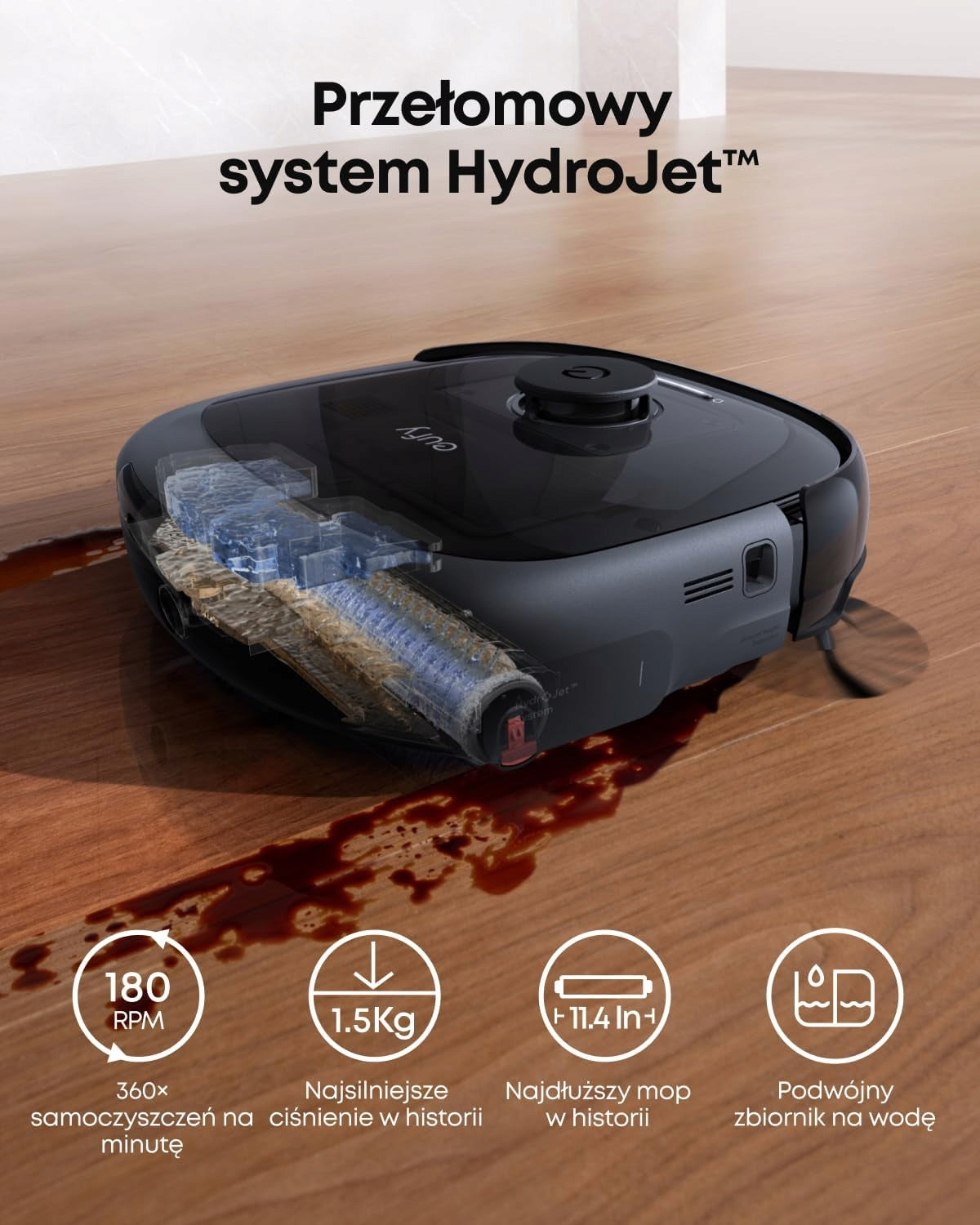 ROBOT VACUUM CLEANER MOPPING 20000PA HYDROJET DOCKING STATION Brand no brand