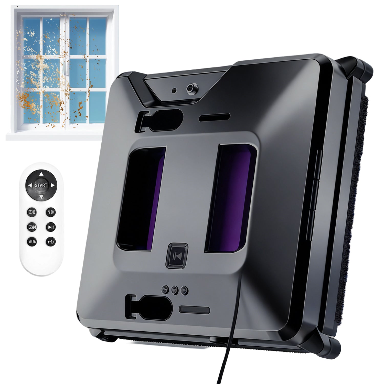 ROBOT WINDOW CLEANER MIRROR WASHER AUTOMATIC 3 CLEANING MODES 72W