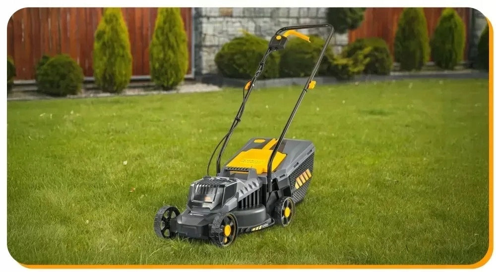 ROBUST LIGHTWEIGHT CORDLESS LAWN MOWER 2X POWERFUL BATTERY + FREEBIE Mowing width 32 cm