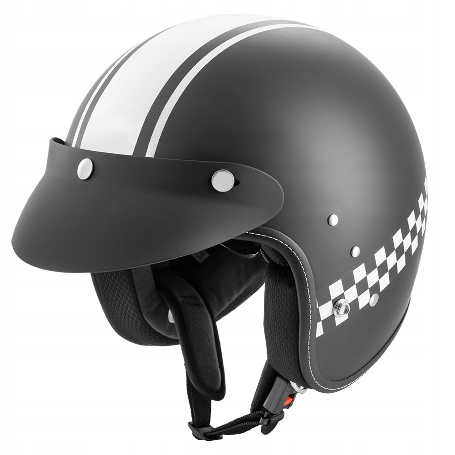 ROCC CLASSIC PRO TT JETHELM MAT CLASSIC OPEN MOTORCYCLE HELMET - XL