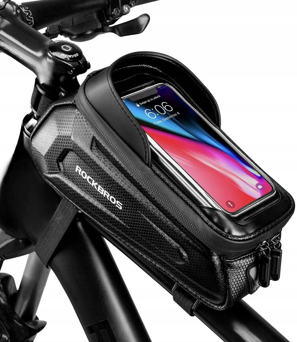 ROCKBROS STURDY BICYCLE BAG ROOMY FRAME POUCH PHONE HOLDER