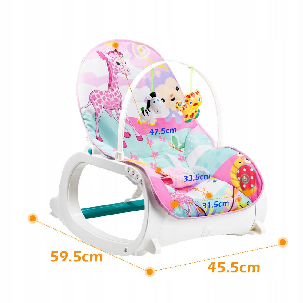 ROCKER LOUNGER 3in1 adjustable with sound pink Manufacturer code 29020000701