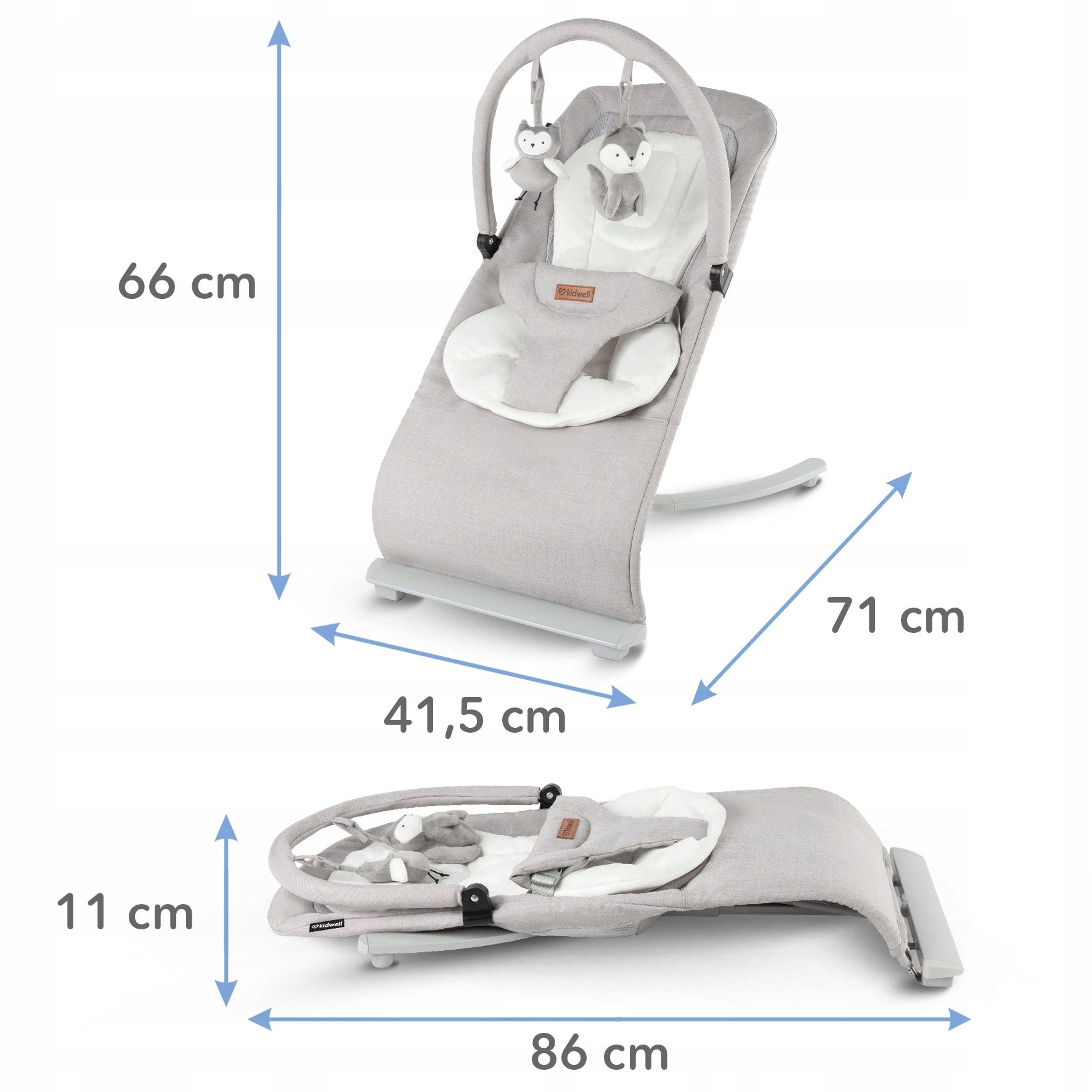 ROCKER LOUNGER RUBIES MOVABLE HEADBAND TOYS KIDWELL Gray/White Packaging status original