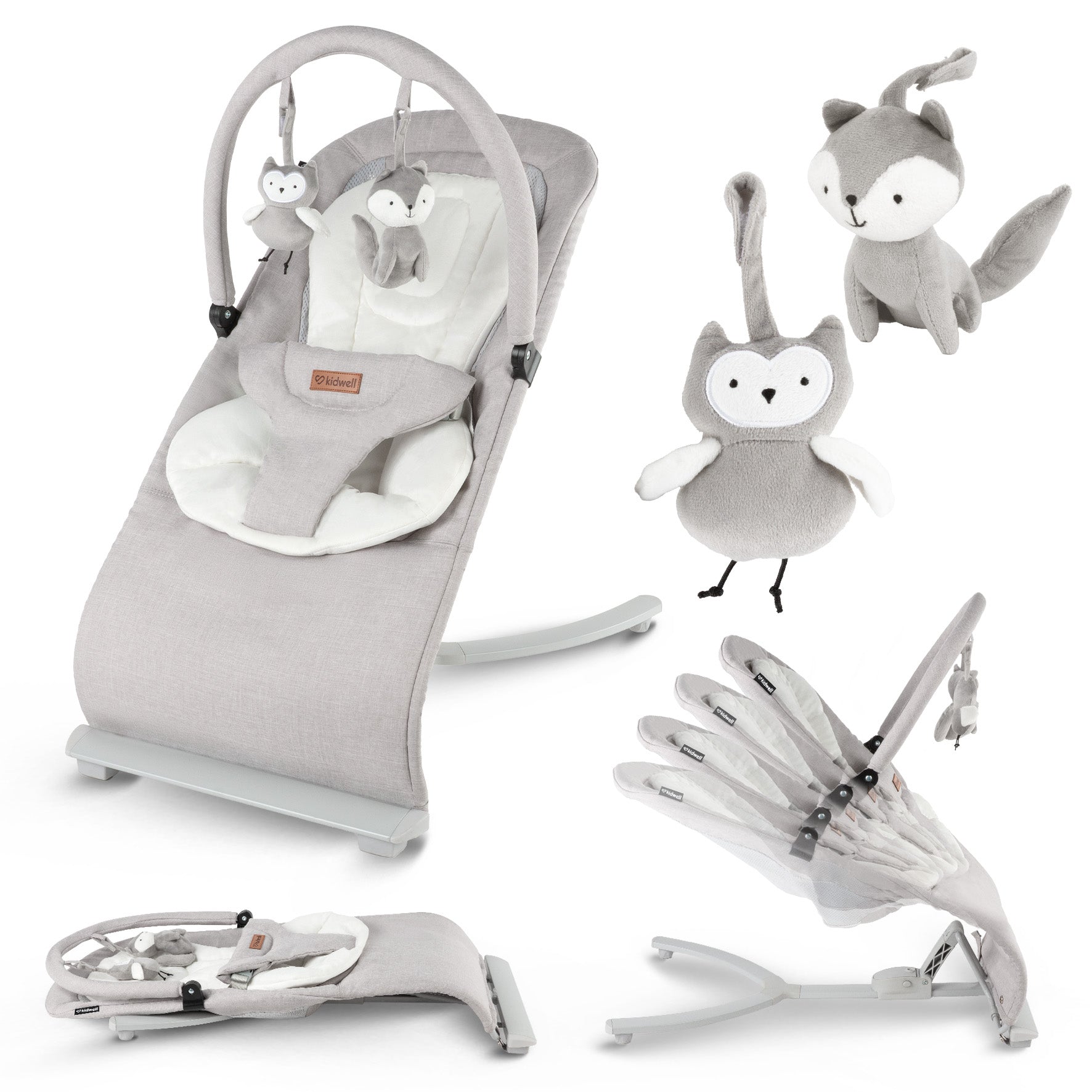 ROCKER LOUNGER RUBIES MOVABLE HEADBAND TOYS KIDWELL Gray/White
